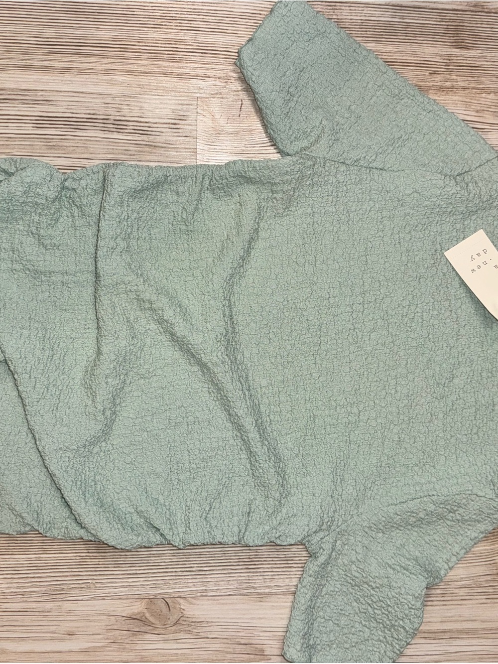 a new day Sage Green Short Sleeve Textured Tee